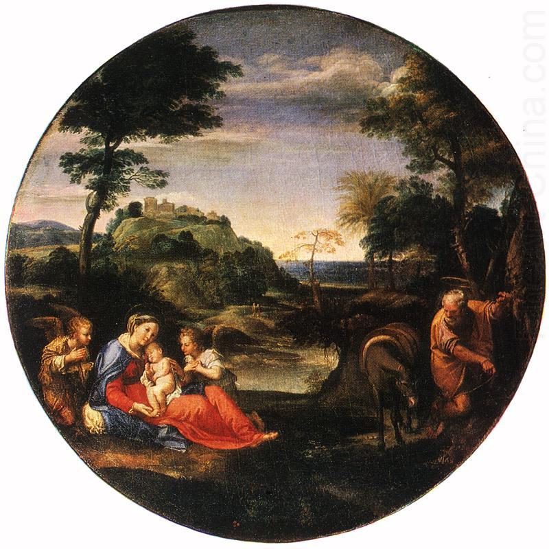 Rest on Flight into Egypt ff, CARRACCI, Annibale